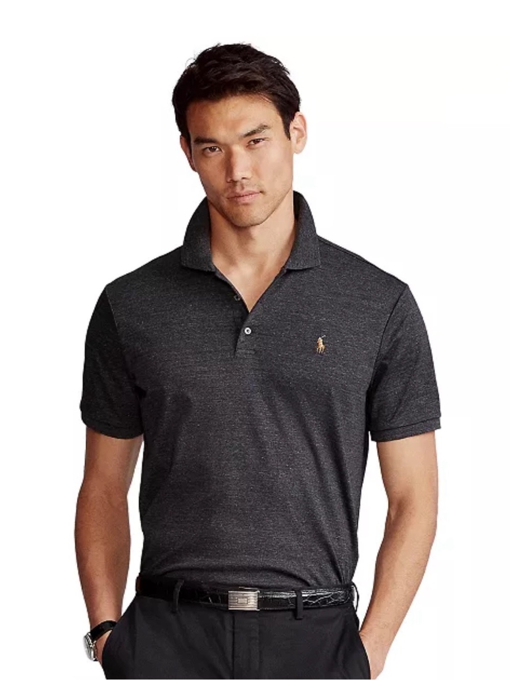 Polo Ralph Lauren Classic Fit Soft Cotton Short Sleeve Polo Heather Gray Size XL
